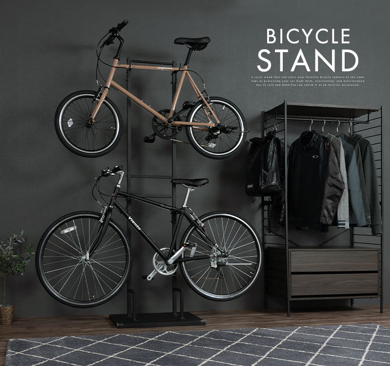 Double Layer Gravity Bike Rack - Two-Bike Stand & Bicycle Hanger for Efficient Storage8