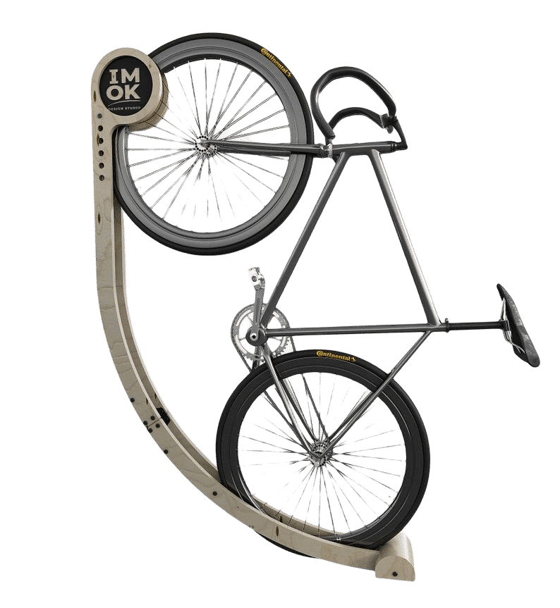 Wooden Curved Bike Rack