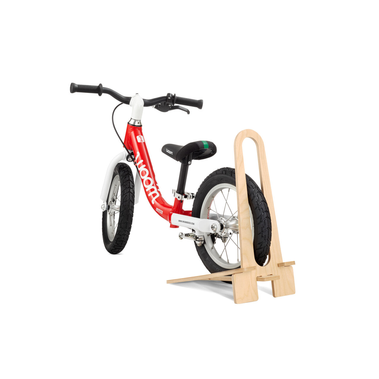 Foldable wooden bike rack for children