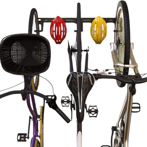 Bikes Helmets Wall Mounted Bike Rack