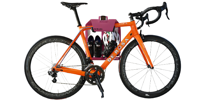 Stainless Steel Bicycle Wall Mount Pink