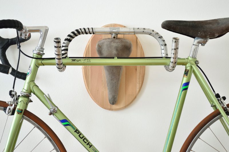 Horn decorative bicycle wall mount
