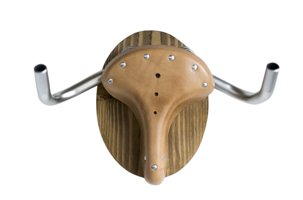 Horn decorative bicycle wall mount