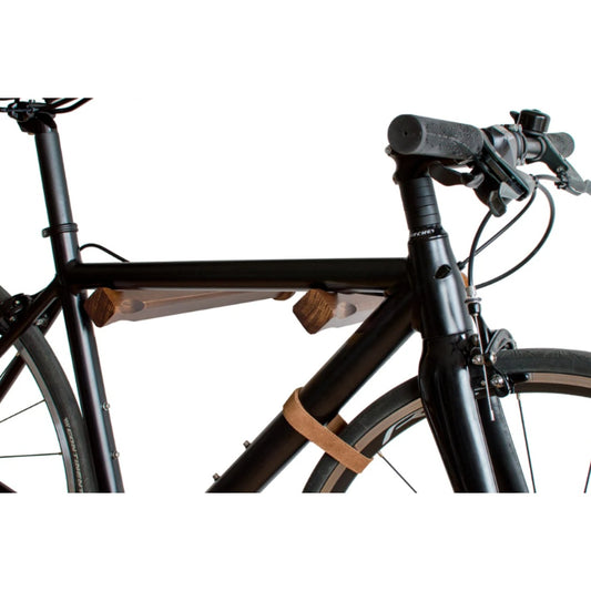 Beech wooden hook wall mounted bike rack