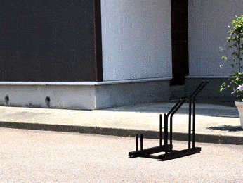 Anti-fall parking rack for 3 bicycles