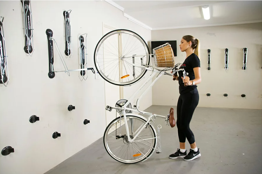 180 degree rotating bicycle wall rack