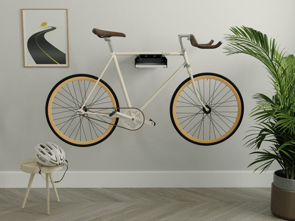 Samurai pattern metal bike horizontal wall mount