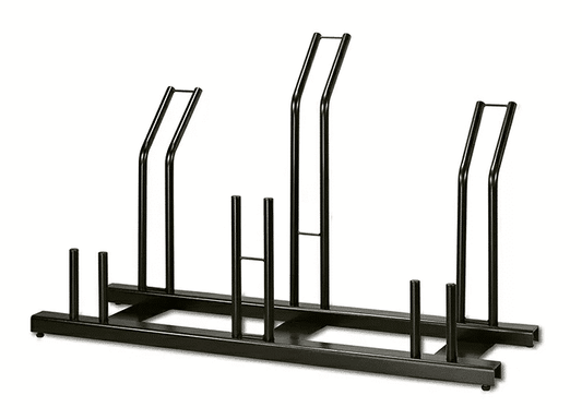 Anti-fall parking rack for 3 bicycles