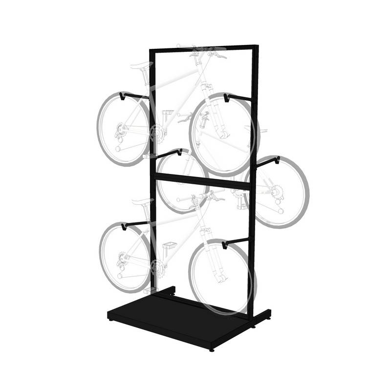 Three bicycle display stands (including support arms)