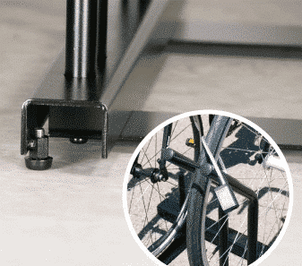 Anti-fall parking rack for 3 bicycles