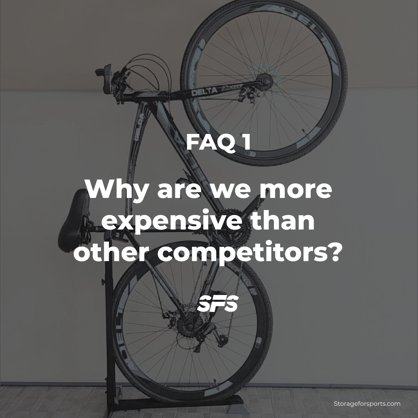 L-shaped upright bicycle rack (GUARANTEED 50% CHEAPER THAN AMAZON)