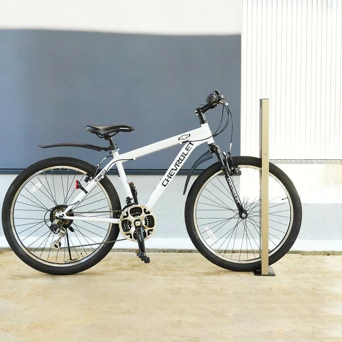 Smart Solar LED Bicycle Stand with Motion Sensor & Secure Floor Mount