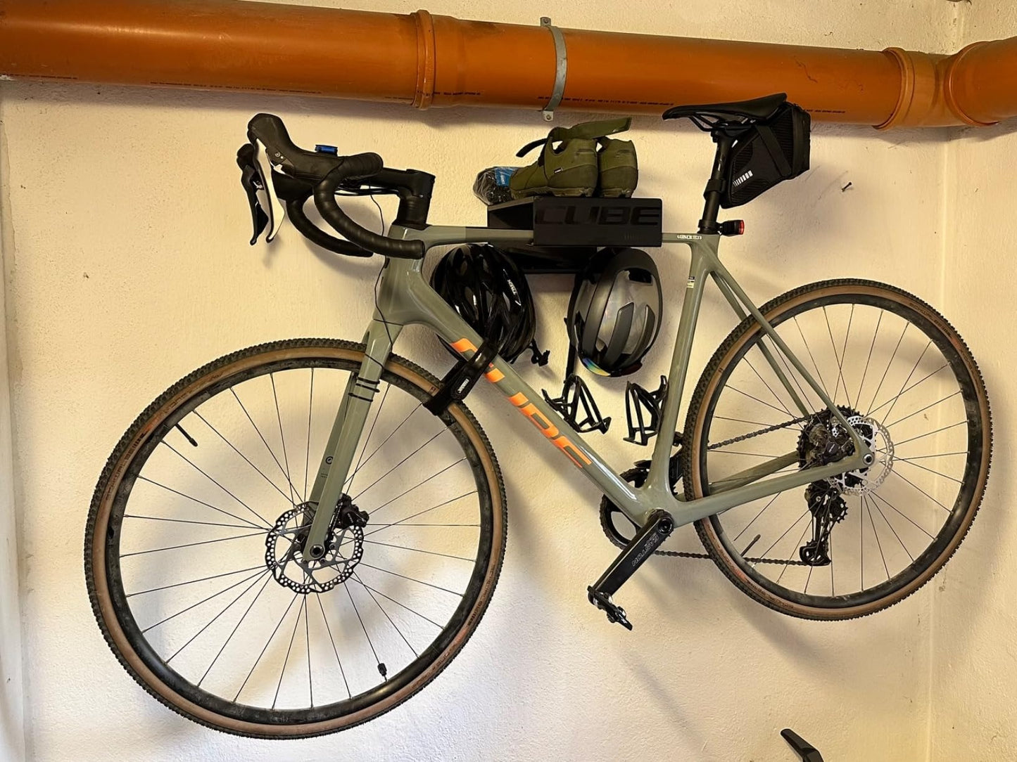 Huniox Bicycle Wall Mount Holder — Space-Saving Garage Bike Storage with Magnetic Protection