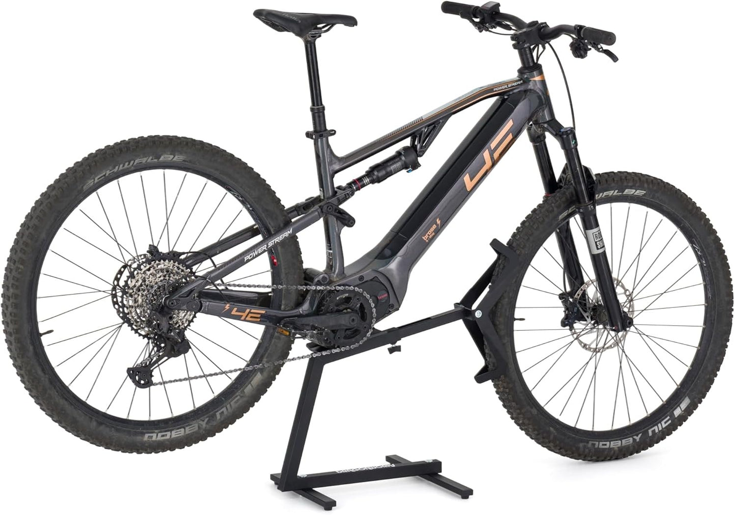 E-Bike Stand — 45kg Capacity, Rotating Rear Wheel, Fits 27.5-29 Inch Bikes