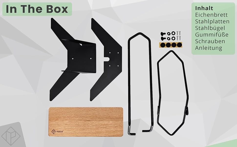 PARAX X-STAND Freestanding Bike Stand — Solid Oak & Steel, Made in Germany
