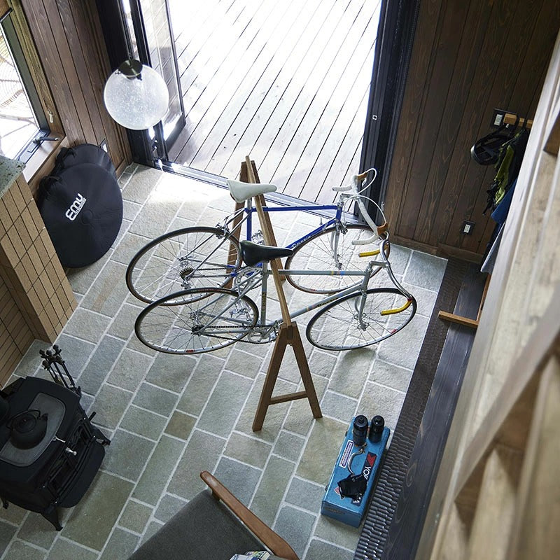 SWITCH Solid Oak Wooden Bicycle Stand for Premium Indoor Bike Storage