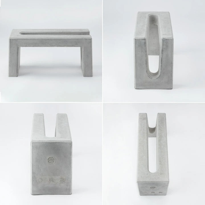 Coco Concrete Bicycle Stand with Anchor Pins for Secure Outdoor Bike Parking