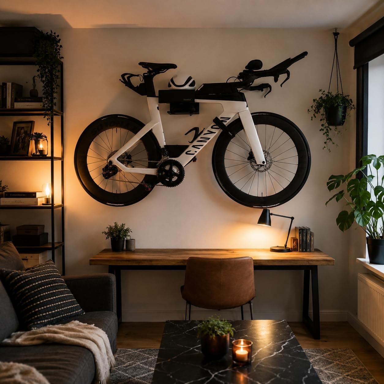 Huniox Bicycle Wall Mount Holder — Space-Saving Garage Bike Storage with Magnetic Protection