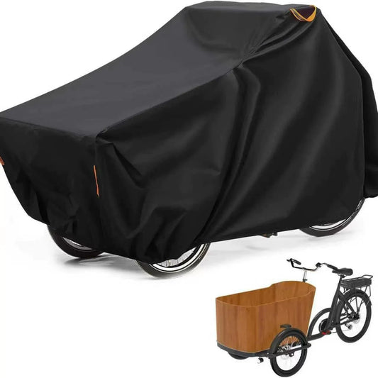 Heavy-Duty 420D Waterproof Cargo Bike Cover for Tricycles & Electric Cargo Bikes