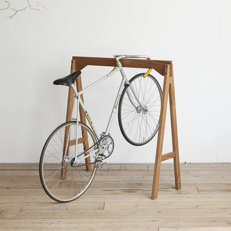 SWITCH Solid Oak Wooden Bicycle Stand for Premium Indoor Bike Storage
