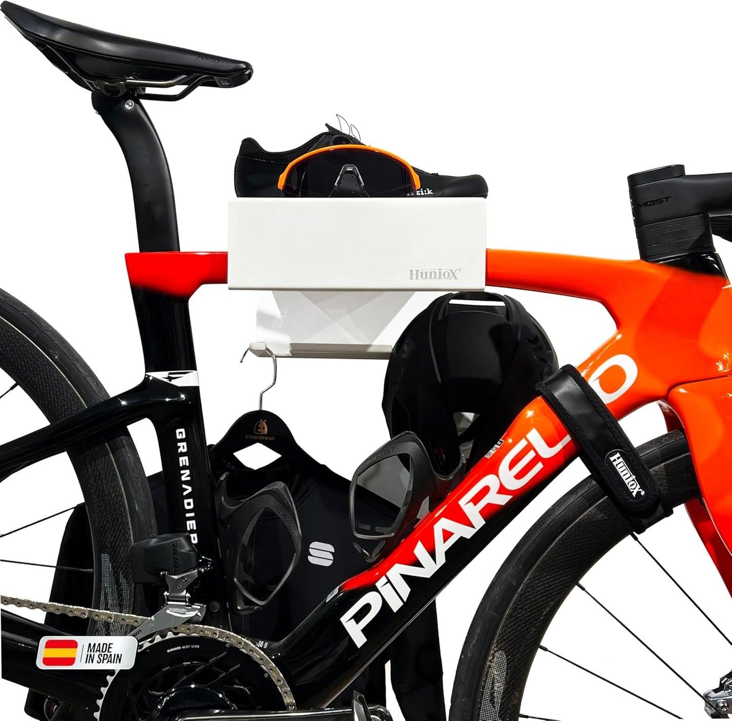 Huniox Bicycle Wall Mount Holder — Space-Saving Garage Bike Storage with Magnetic Protection