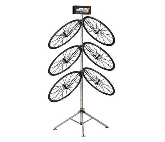 SUPER B TB-SS20 Adjustable Aluminum Bicycle Wheel Display Stand with Tripod Base