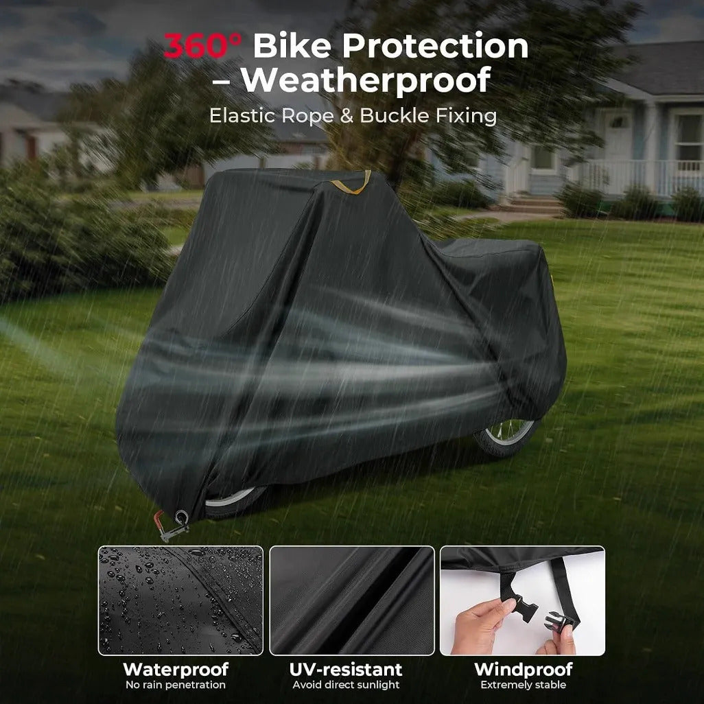 Heavy-Duty 420D Waterproof Cargo Bike Cover for Tricycles & Electric Cargo Bikes