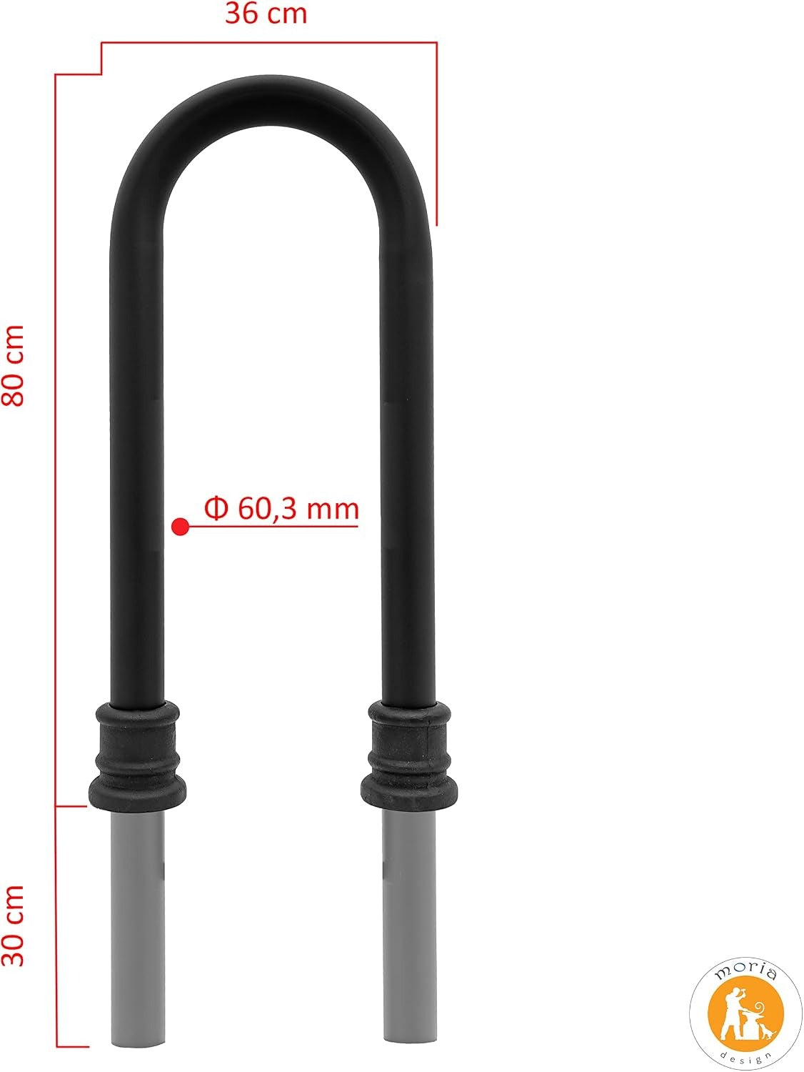 2-Bike Parking Stand — Galvanised & Powder-Coated, Concrete or Dowel Mount