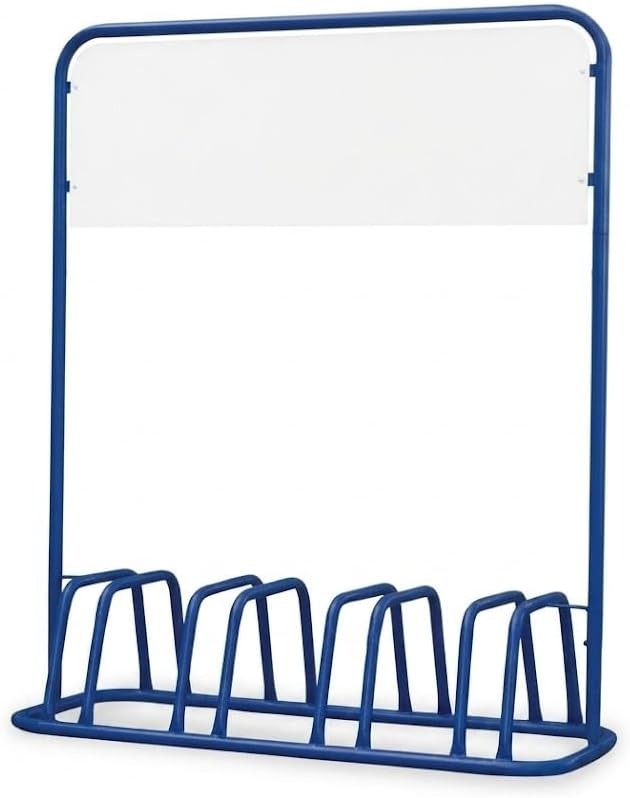 4-Bike Advertising Stand with Sign Board — Weatherproof Steel Bicycle Holder & Ad Display