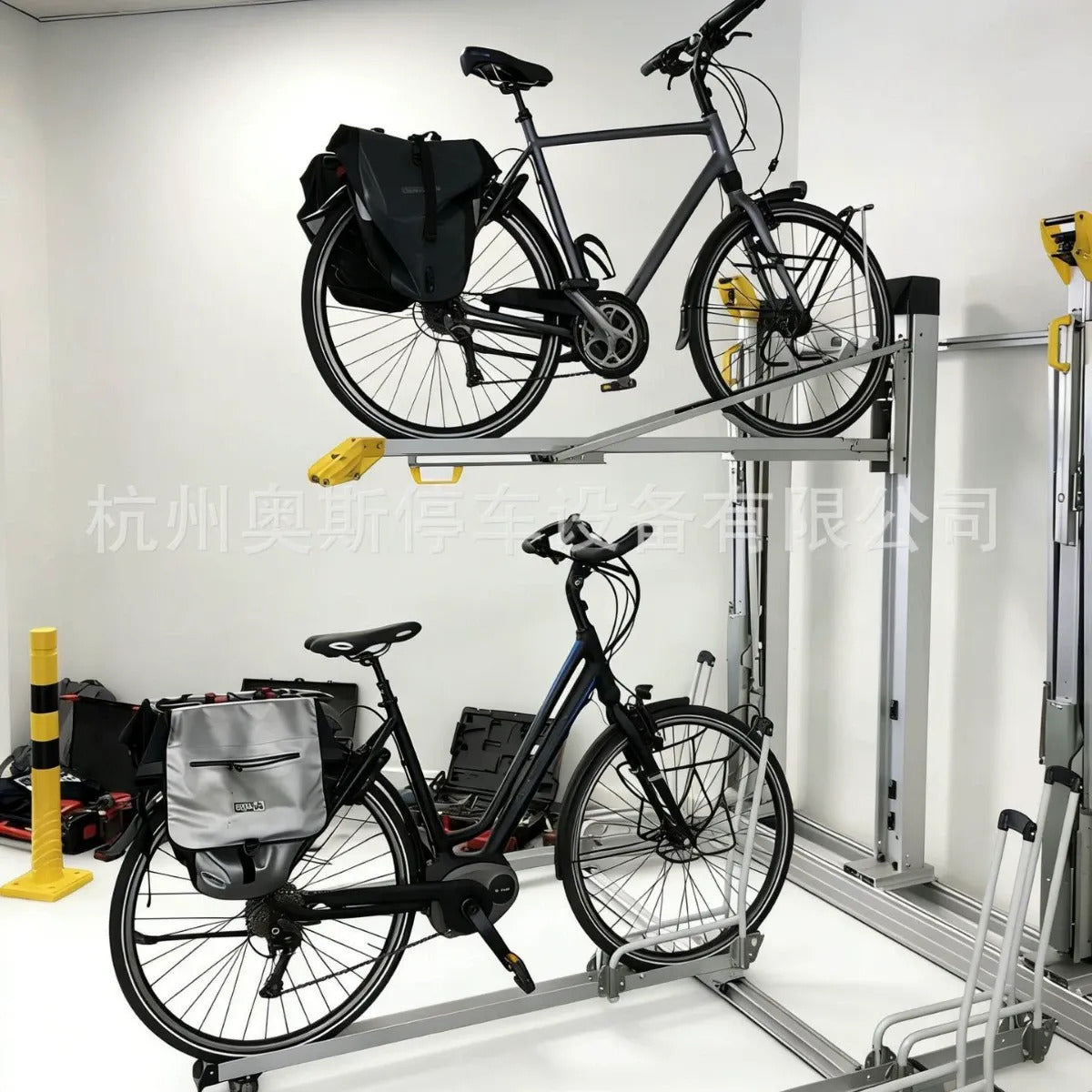 ERAIN Double-Tier Bicycle Parking Rack with Assisted Lift & Space-Saving Design