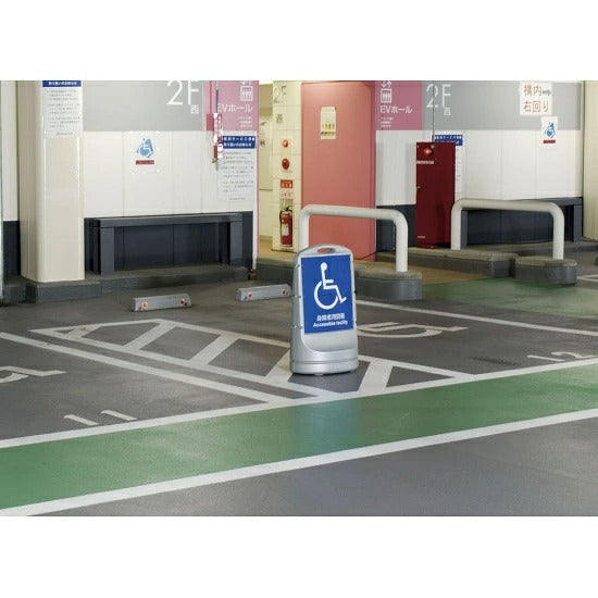 Portable Customer Bicycle Parking Sign with Weighted Outdoor Stand