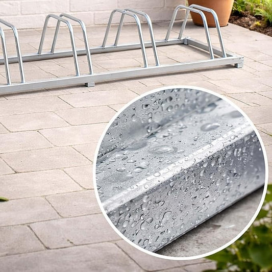 Multi-Bike Stand — Vloer- & Wandgemonteerd Fietsenrek voor 1 tot 5 Fietsen, Gegalvaniseerd Staal