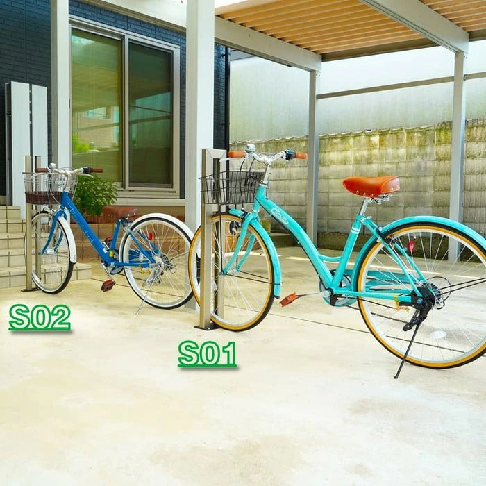 Smart Solar LED Bicycle Stand with Motion Sensor & Secure Floor Mount