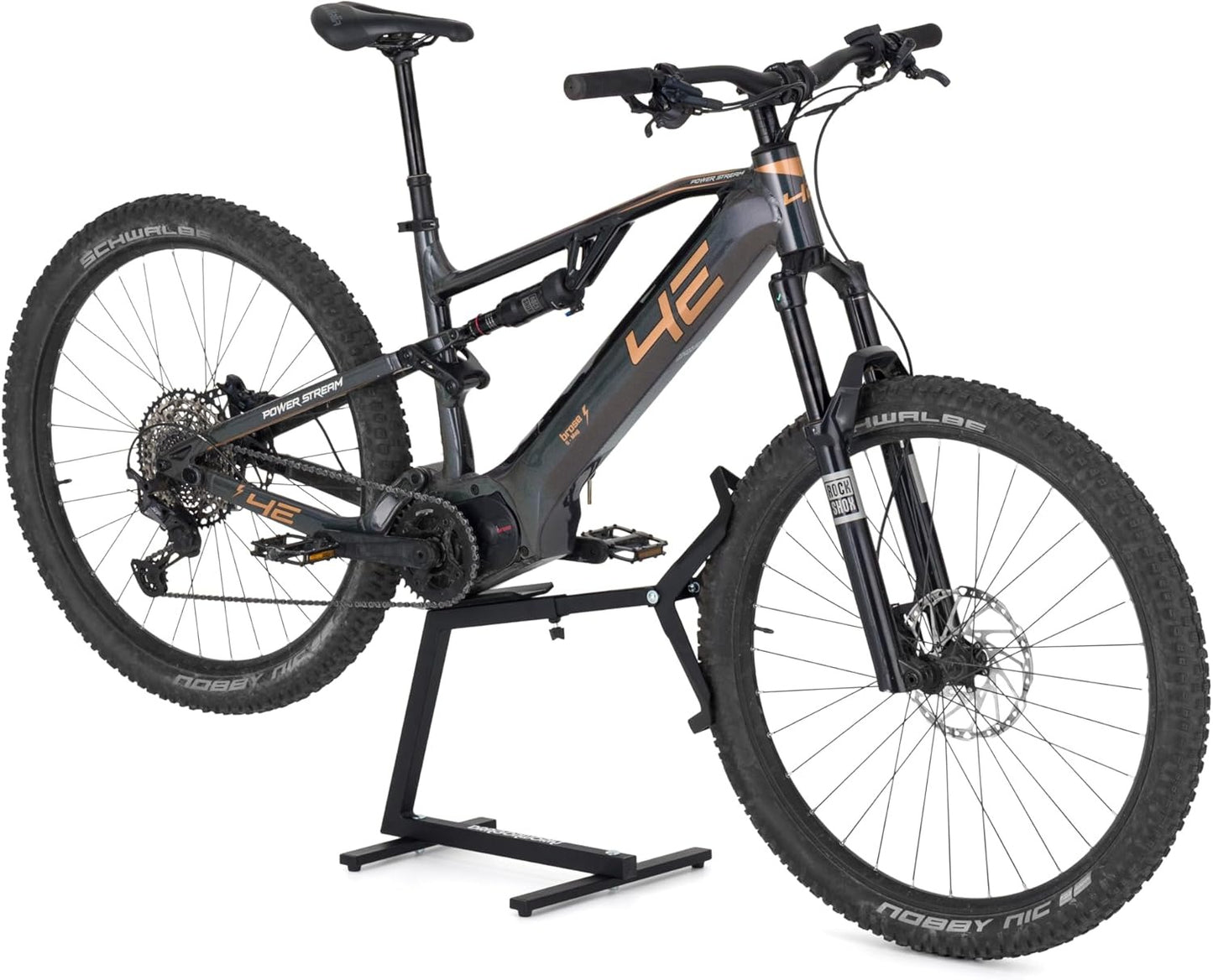 E-Bike Stand — 45kg Capacity, Rotating Rear Wheel, Fits 27.5-29 Inch Bikes