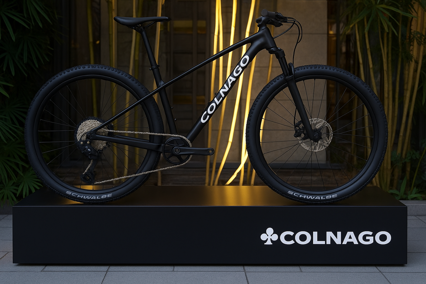 Bike Shop Display Stand | Single-Layer Platform | Black Display Rack | Mountain Bike Parking & Storage Stand