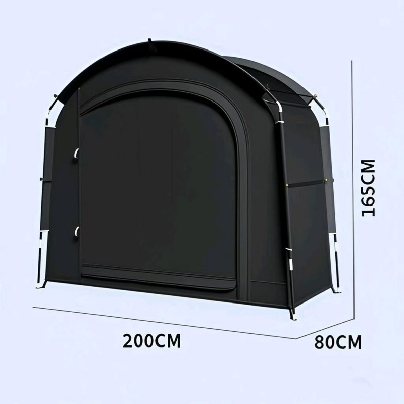 Bicycle storage tent - side view