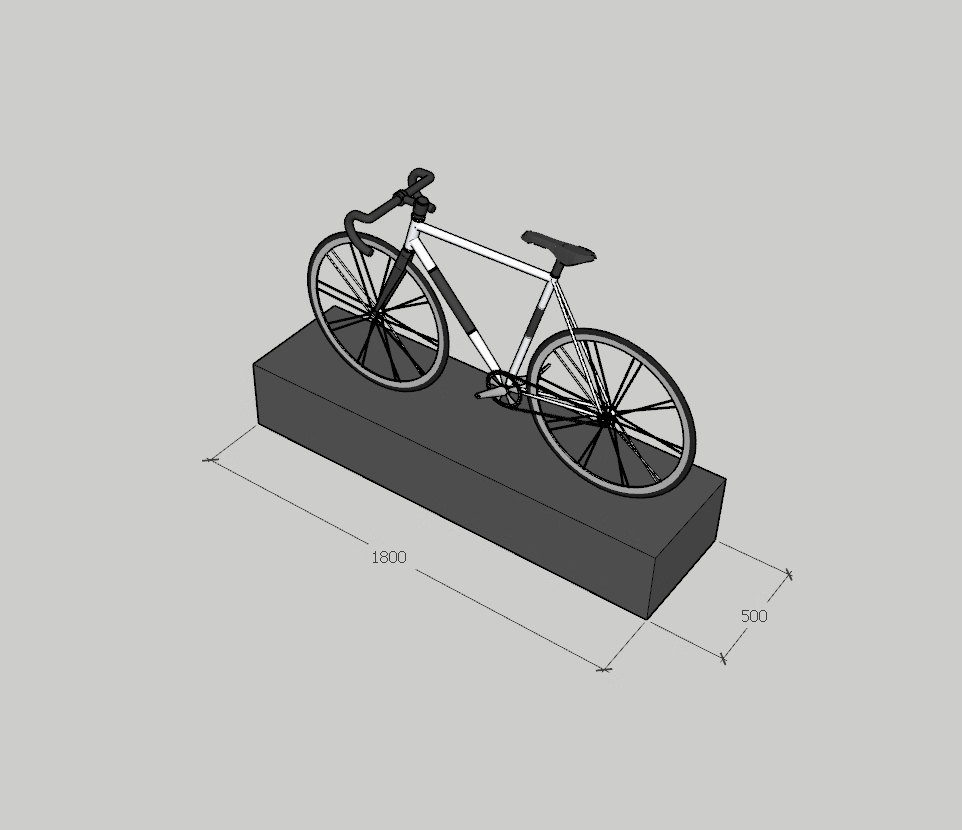 Bike Shop Display Stand | Single-Layer Platform | Black Display Rack | Mountain Bike Parking & Storage Stand