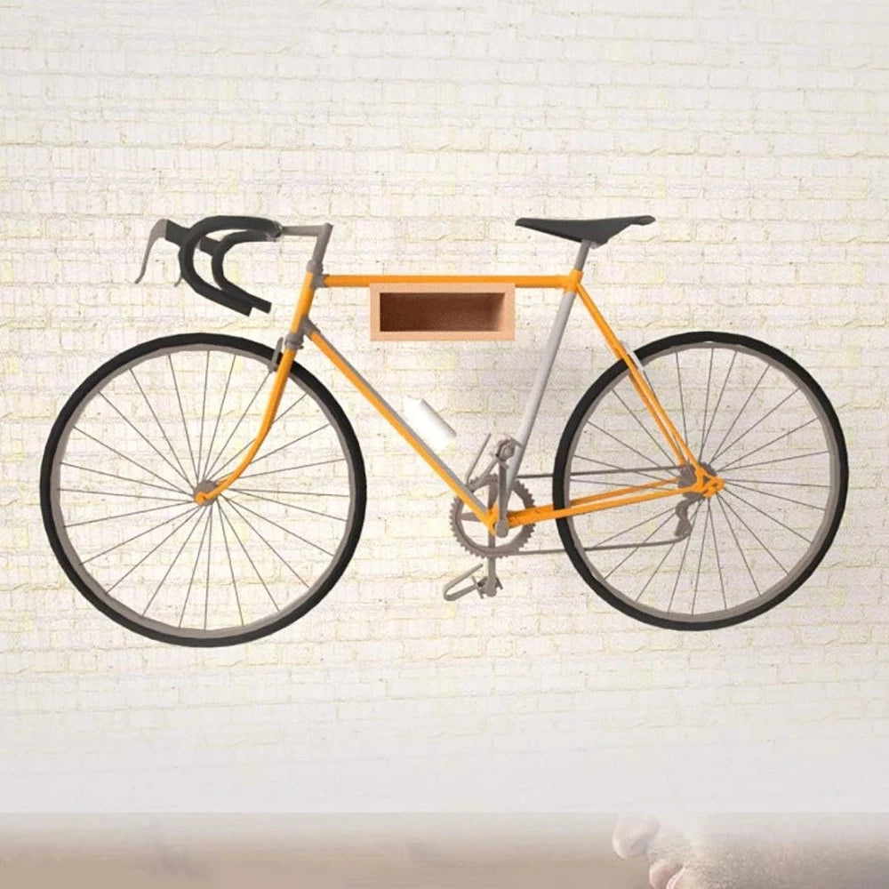 Solid wood wall mounted bicycle wall rack