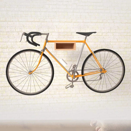 Solid wood wall mounted bicycle wall rack