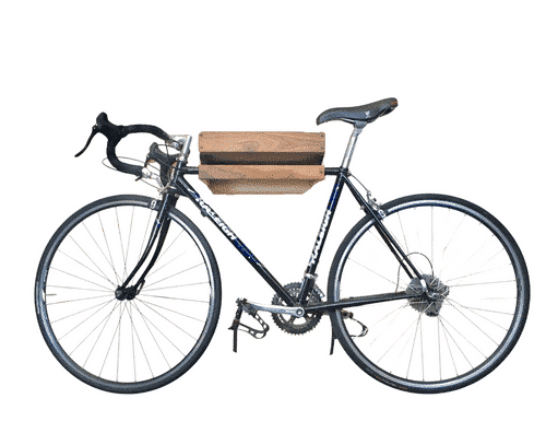 Wall Mounted Oak Bike Rack