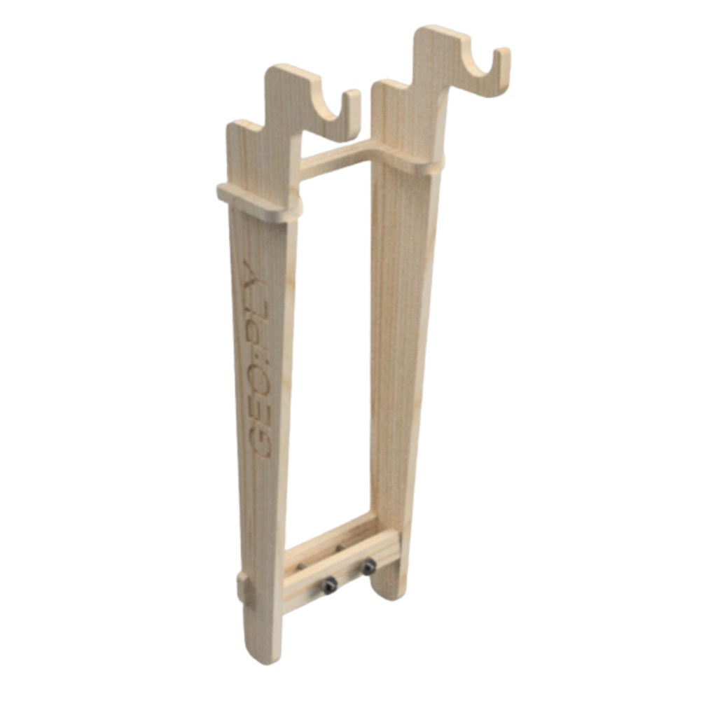 Glued wood plank railings fixed bicycle storage racks