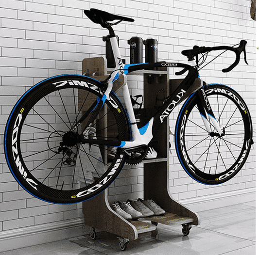 Movable bicycle storage rack