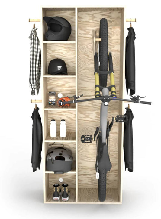 Multifunctional bicycle storage cabinet