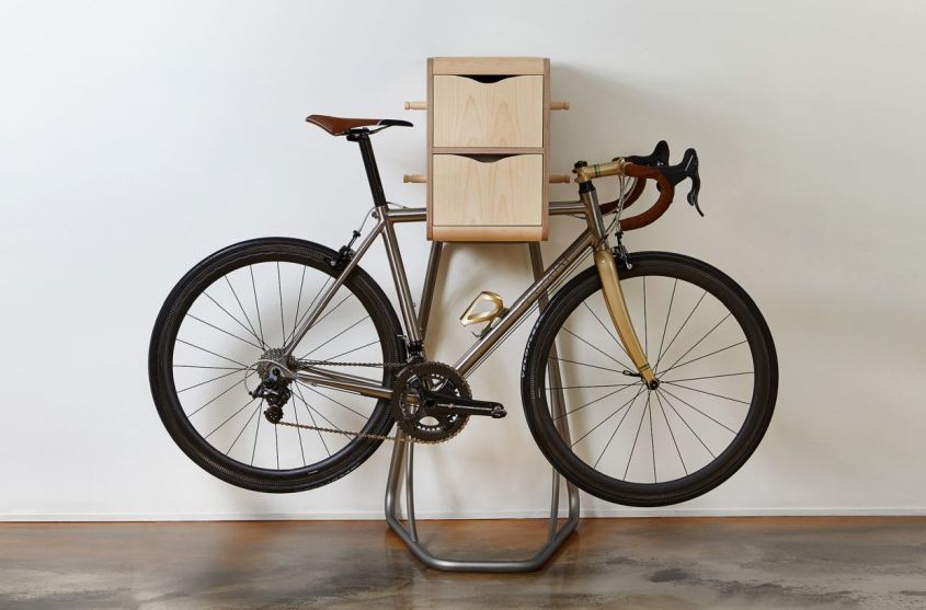 Multifunctional bicycle storage furniture (with USB charging)