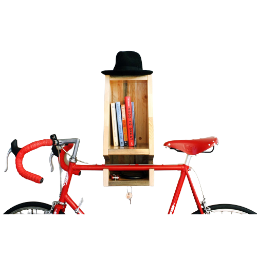 Multifunctional wall-mounted bicycle rack