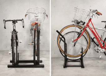 Anti-fall parking rack for 3 bicycles