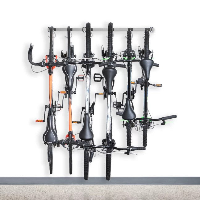 6 wall mounted bike racks
